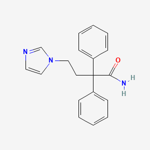 molecular formula C19H19N3O B13434237 4-Imidazol-1-yl-2,2-diphenylbutanamide 