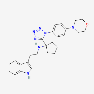 molecular formula C26H31N7O B13434244 N-[1-[1-[4-(4-Morpholinyl)phenyl]-1H-tetrazol-5-yl]cyclopentyl]-1H-indole-3-ethanamine 