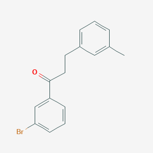 molecular formula C16H15BrO B1343427 3'-溴-3-(3-甲基苯基)丙基苯甲酮 CAS No. 898790-59-5