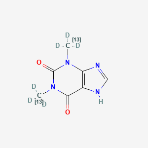 molecular formula C7H8N4O2 B13434290 Theophylline-13C2d6 