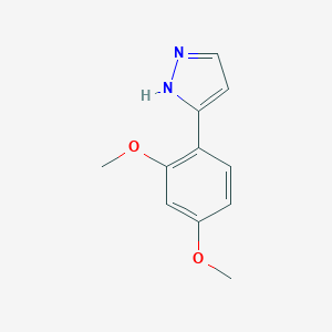 molecular formula C11H12N2O2 B134343 3-(2,4-二甲氧基苯基)-1H-吡唑 CAS No. 150433-17-3