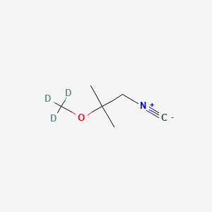 molecular formula C6H11NO B13434311 1-Isocyano-2-methoxy-2-methyl-propane-d3 