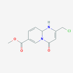 molecular formula C11H11ClN2O3 B13434372 Methyl 2-(chloromethyl)-4-oxo-4,9a-dihydro-1H-pyrido[1,2-a]pyrimidine-7-carboxylate CAS No. 2007919-88-0