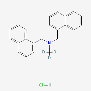 molecular formula C23H22ClN B13434420 N-Methyl-d3-N-(1-naphthalenylmethyl)-1-naphthalenemethanamine Hydrochloride 
