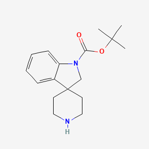 molecular formula C17H24N2O2 B1343445 Tert-butyl spiro[indoline-3,4'-piperidine]-1-carboxylate CAS No. 676607-31-1