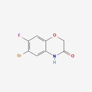 molecular formula C8H5BrFNO2 B1343446 6-Bromo-7-fluoro-2,4-dihydro-1,4-benzoxazin-3-one CAS No. 355423-58-4