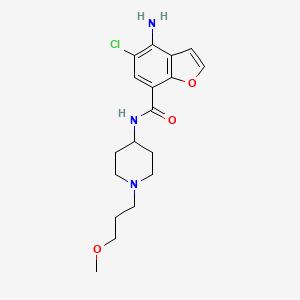 molecular formula C18H24ClN3O3 B13434483 4-Amino-5-chloro-N-[1-(3-methoxypropyl)-4-piperidinyl]-7-benzofurancarboxamide CAS No. 1900715-96-9