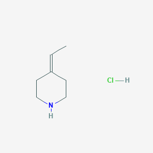 molecular formula C7H14ClN B13434514 4-Ethylidenepiperidine hydrochloride 