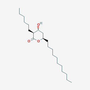 molecular formula C22H42O3 B13434527 (3S,4R,6R)-3-hexyl-4-hydroxy-6-undecyloxan-2-one CAS No. 160549-09-7