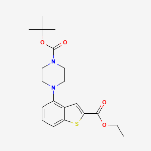 molecular formula C20H26N2O4S B13434566 Ethyl 4-(4-Boc-piperazin-1-yl)benzo[b]thien-2-carboxylate 