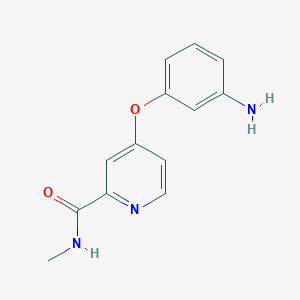 molecular formula C13H13N3O2 B1343458 4-(3-Aminophenoxy)-N-methylpyridine-2-carboxamide CAS No. 284462-78-8