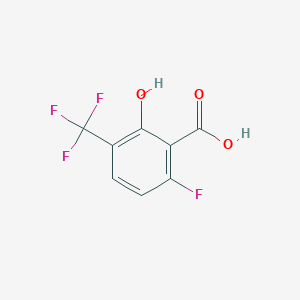 molecular formula C8H4F4O3 B13434590 6-Fluoro-2-hydroxy-3-(trifluoromethyl)benzoic acid 