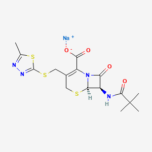 molecular formula C16H19N4NaO4S3 B13434623 N7-Des[2-(1H-tetrazol-1-yl)acetyl]-N7-(tert-butylcarbonyl) Cefazolin Sodium Salt 