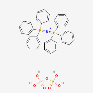 molecular formula C36H34NO7P4+ B13434653 Bis(triphenyl-lambda5-phosphanylidene)azanium;phosphono dihydrogen phosphate 