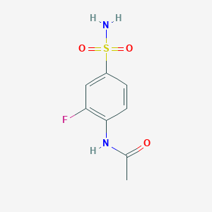 molecular formula C8H9FN2O3S B1343466 N-(2-fluoro-4-sulfamoylphenyl)acetamide CAS No. 402-22-2