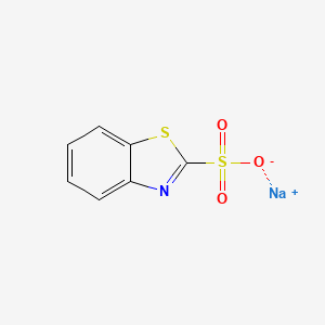 molecular formula C7H5NNaO3S2 B1343469 2-Benzothiazolesulfonic acid, sodium salt CAS No. 21465-51-0
