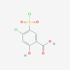 molecular formula C7H4Cl2O5S B134349 4-Chloro-5-(chlorosulfonyl)-2-hydroxybenzoic Acid CAS No. 14665-31-7