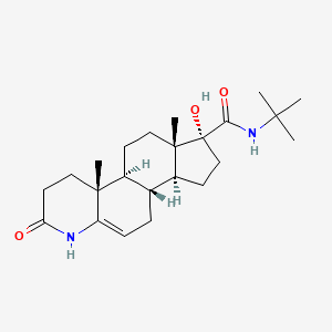 molecular formula C23H36N2O3 B13434955 N-tert-Butyl-17alphalpha-hydroxy-3-oxo-4-azaandrost-5-ene-17beta-carboxamide 