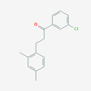 molecular formula C17H17ClO B1343499 3'-Chloro-3-(2,4-dimethylphenyl)propiophenone CAS No. 898793-90-3