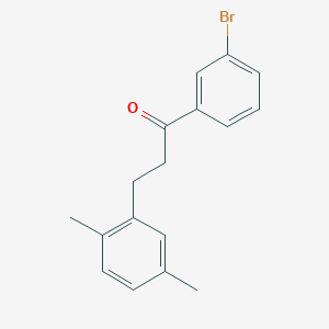 molecular formula C17H17BrO B1343506 3'-Bromo-3-(2,5-dimethylphenyl)propiophenone CAS No. 898795-02-3