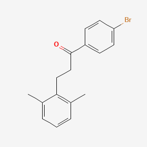 molecular formula C17H17BrO B1343509 4'-Bromo-3-(2,6-dimethylphenyl)propiophenone CAS No. 898754-67-1