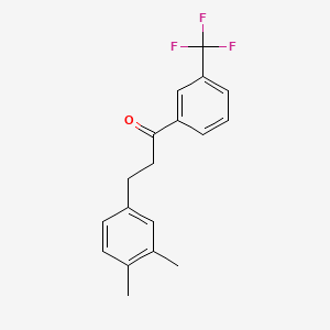 molecular formula C18H17F3O B1343513 3-(3,4-二甲苯基)-3'-三氟甲基苯乙酮 CAS No. 898779-63-0