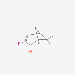molecular formula C9H11FO B13435136 Bicyclo[3.1.1]hept-3-en-2-one, 3-fluoro-6,6-dimethyl-(9CI) 