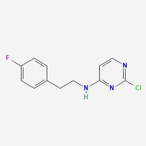 molecular formula C12H11ClFN3 B13435277 2-chloro-N-(4-fluorophenethyl)pyrimidin-4-amine 