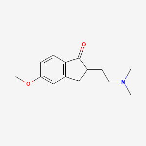 molecular formula C14H19NO2 B13435292 2-[2-(Dimethylamino)ethyl]-2,3-dihydro-5-methoxy-1H-inden-1-one 
