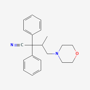 molecular formula C21H24N2O B13435354 b-Methyl-a,a-diphenyl-4-morpholinebutanenitrile CAS No. 1704-70-7