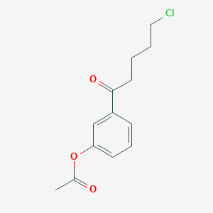 molecular formula C13H15ClO3 B1343540 3'-Acetoxy-5-chlorovalerophenone CAS No. 898786-91-9