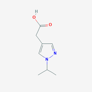 molecular formula C8H12N2O2 B13435450 1-Isopropylpyrazole-4-acetic Acid 