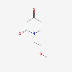 molecular formula C8H13NO3 B13435452 1-(2-Methoxyethyl)piperidine-2,4-dione 