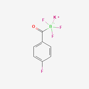 molecular formula C7H4BF4KO B13435498 Potassium trifluoro(4-fluorobenzoyl)borate 