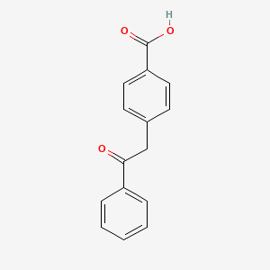 molecular formula C15H12O3 B1343550 4-(2-Oxo-2-phenylethyl)benzoic acid CAS No. 346623-13-0