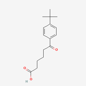 molecular formula C16H22O3 B1343551 6-(4-t-Butylphenyl)-6-oxohexanoic acid CAS No. 898791-43-0
