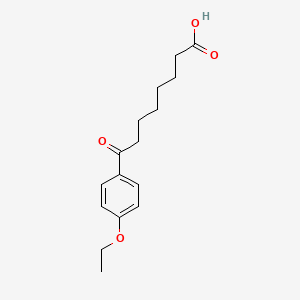 molecular formula C16H22O4 B1343553 8-(4-Ethoxyphenyl)-8-oxooctanoic acid CAS No. 898791-71-4