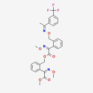 molecular formula C30H28F3N3O7 B13435535 Trifloxystrobin-benzyl 2-(Methoxyimino) Acetate 