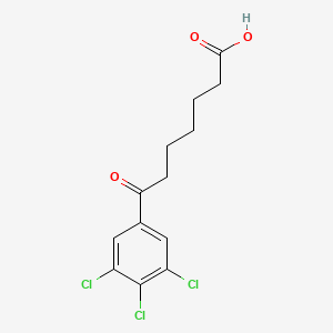 molecular formula C13H13Cl3O3 B1343555 7-(3,4,5-Trichlorophenyl)-7-oxoheptanoic acid CAS No. 951891-79-5