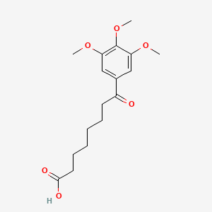 molecular formula C17H24O6 B1343558 8-(3,4,5-Trimethoxyphenyl)-8-oxooctanoic acid CAS No. 951891-91-1