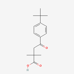 molecular formula C16H22O3 B1343562 4-(4-Tert-butylphenyl)-2,2-dimethyl-4-oxobutyric acid CAS No. 951893-29-1