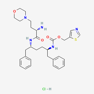molecular formula C31H42ClN5O4S B13435639 N-[Des-(2-Isopropyl-thiazol-4-yl)-1.3-dioxo-2-(methylaza)-propyl] Cobicistat Hydrochloride 