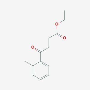 molecular formula C13H16O3 B1343565 Ethyl 4-(2-methylphenyl)-4-oxobutyrate CAS No. 79034-93-8