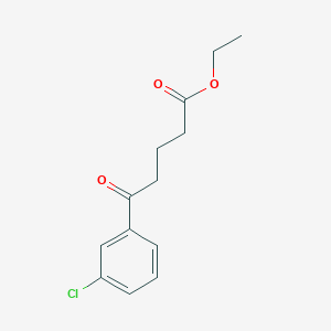 molecular formula C13H15ClO3 B1343567 Ethyl 5-(3-chlorophenyl)-5-oxovalerate CAS No. 898752-16-4
