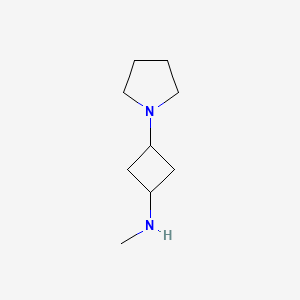 molecular formula C9H18N2 B13435687 N-Methyl-3-(pyrrolidin-1-YL)cyclobutan-1-amine 