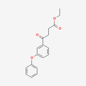 molecular formula C18H18O4 B1343570 Ethyl 4-oxo-4-(3-phenoxyphenyl)butyrate CAS No. 54364-83-9