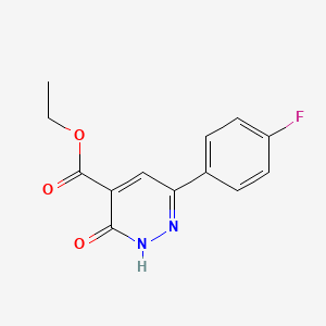 molecular formula C13H11FN2O3 B13435707 Ethyl 6-(4-fluorophenyl)-3-oxo-2,3-dihydropyridazine-4-carboxylate 