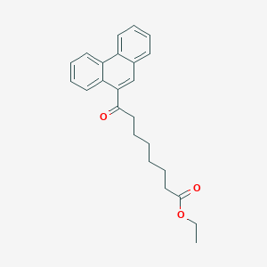 molecular formula C24H26O3 B1343571 Ethyl 8-oxo-8-(9-phenanthryl)octanoate CAS No. 898752-94-8