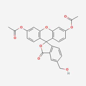 molecular formula C25H18O8 B13435733 5-Hydroxymethylfluorescein diacetate 