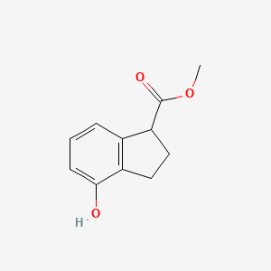 molecular formula C11H12O3 B13435736 Methyl 4-hydroxy-2,3-dihydro-1H-indene-1-carboxylate 